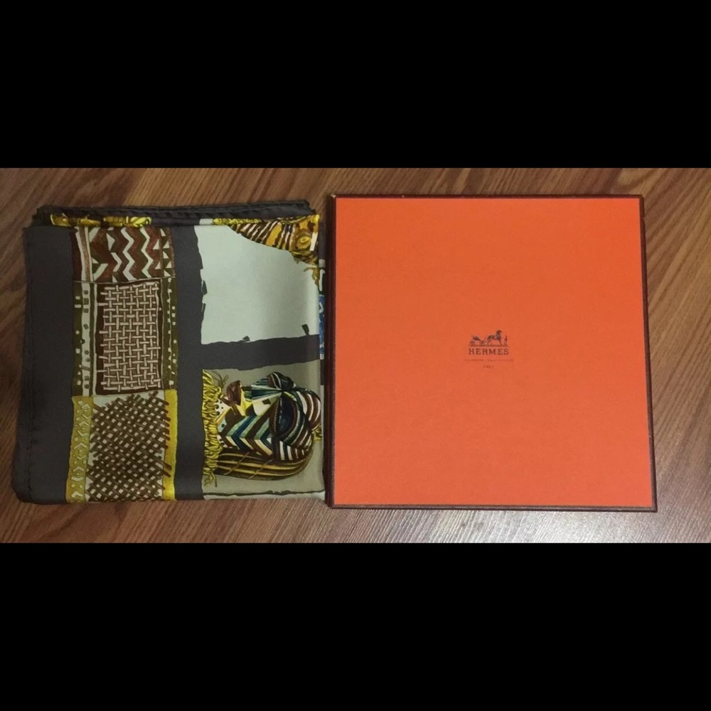 100% Authentic HERMES PARIS silk scarf